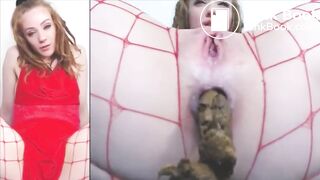 pretty girls pooping split screen