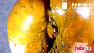 WOW! Looks so nice! Jeans Shitting with Lace Panties Anal Fingering