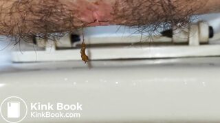 Taiwanese Guy With Hairy Ass Pushing His Shit Out (Close-Up)