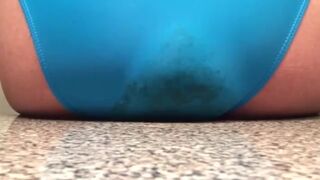Brownpanties Swimsuit poop