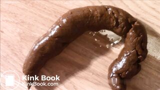 European milf produces a long turd.