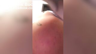 Mix of same girl pooping