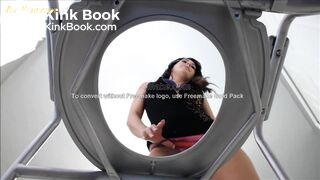 beautiful and sexy girl with black hair crapped