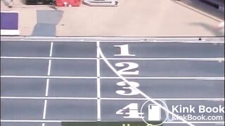 Cute runner has an accident