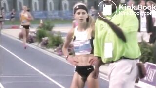 Cute runner has an accident
