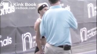 Cute runner has an accident