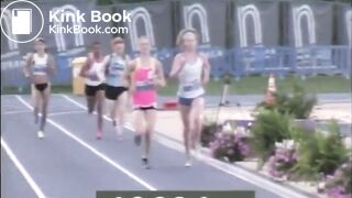 Cute runner has an accident