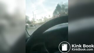 Naked Crazy Negro Lady Piss and Shits on Mans Car