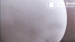 Hairy BBW Pooping Over Toilet