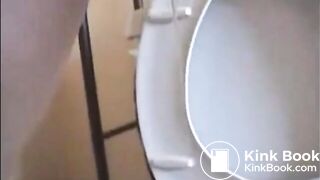 Hairy BBW Pooping Over Toilet