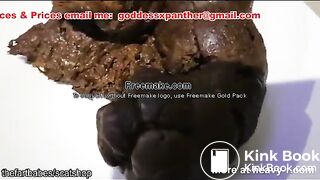 sexy blonde with a mask shitting - video 2