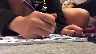 Messing A Diaper Whilst Coloring