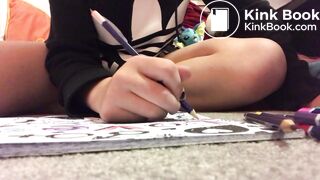 Messing A Diaper Whilst Coloring