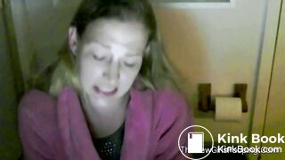 blonde girl has diarrhea - video 3