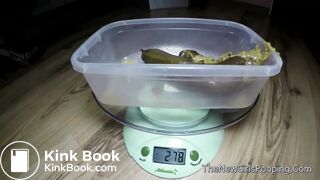 Hot blonde girl pooping for the camera