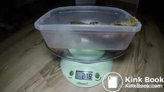 Hot blonde girl pooping for the camera