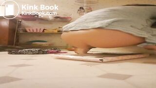 Defecating in a pizza box