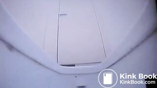 japanese nurse makes a mess in toilet