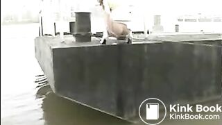 Pissing & shitting from a barge