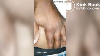 Ebony Let's BF Clean Her Ass