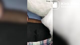 Ebony Let's BF Clean Her Ass