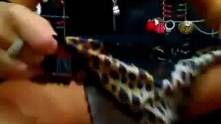 camgirl pees and licks her poo stained panties