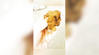 Pooping and playing.