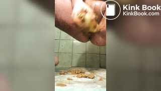 Huge Clit Whore Fucks Shit and Bottle