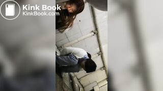 Beautiful Chinese girl pooping in public toilet part1