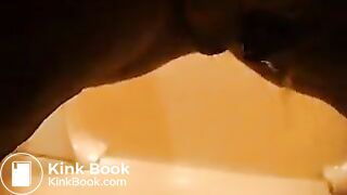 german mistress poops a big turd in toilet