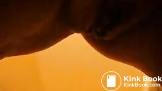 german mistress poops a big turd in toilet