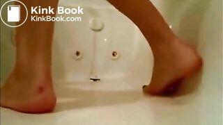 adorable and sexy naked brunette has diarrhea n pees