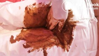 Panty poop and poop on white jeans then smearing - video 5