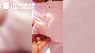 Panty poop and poop on white jeans then smearing