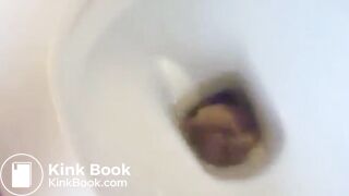 Between the legs POV poop