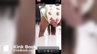 Pretty girl poops diaper