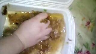 russian girl cooks coctaile