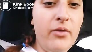 Woman shows her poops in the toilet