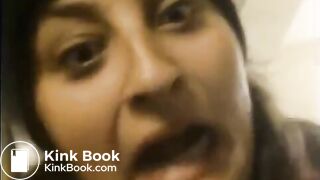 Woman shows her poops in the toilet