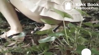 Japanese girls poop outside