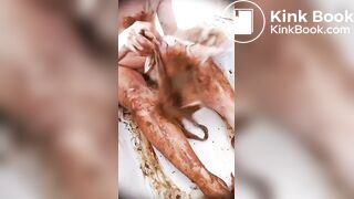 sexy brunette shitted