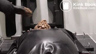 Huge Dump on Toilet Slave