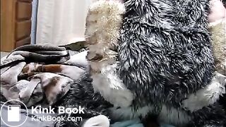 fursuit shitting on bed