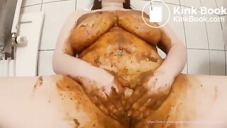 Smearing my warm shit on my body