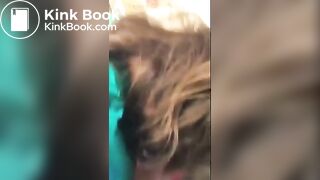 black girl poops on toilet