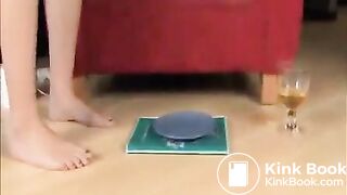 Cute hairy ass girl takes a dump