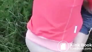 girl diarrhea on the grass