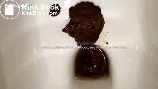 beautiful sexy blonde with mask pooped and peed