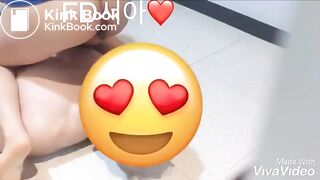 Pretty korean queen girl pooping and pissing on her slave