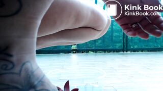 pooping on the balcony